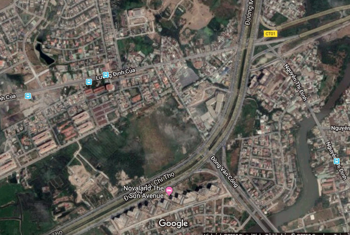 Một góc Khu đô thị mới Thủ Thiêm. (Ảnh chụp từ Google Maps) Một góc Khu đô thị mới Thủ Thiêm. (Ảnh chụp từ Google Maps)