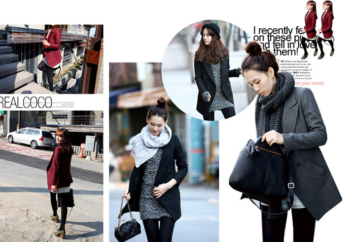 Áo vest dài mặc cùng váy ngắn làm tăng độ thanh lịch cho trang phục, bạn sẽ duyên dáng hơn với những chiếc khăn to bản.