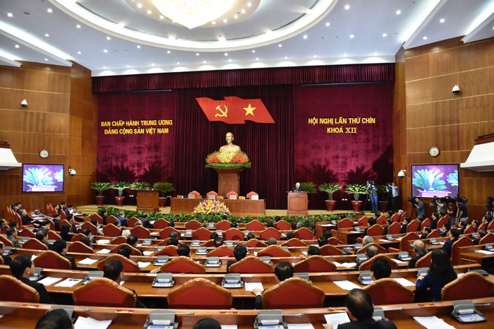 Hội nghị Trung ương 9. Ảnh: VGP Hội nghị Trung ương 9. Ảnh: VGP