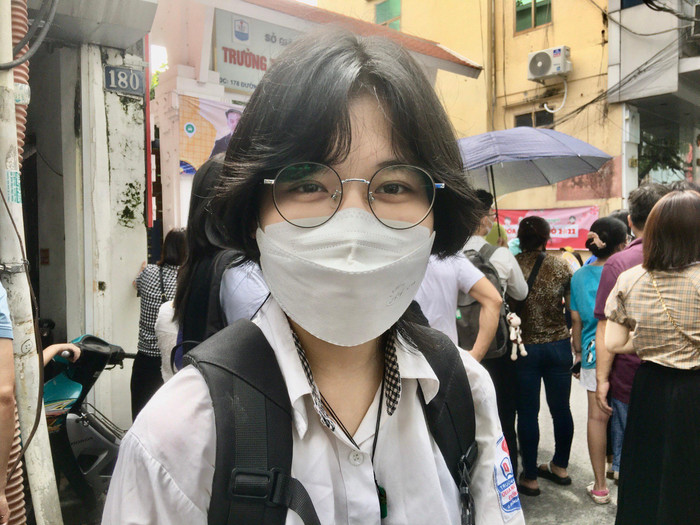 Chế Thục Anh, học sinh Trường Trung học phổ thông Quang Trung – Đống Đa (quận Đống Đa Hà Nội). Ảnh: Ngọc Mai