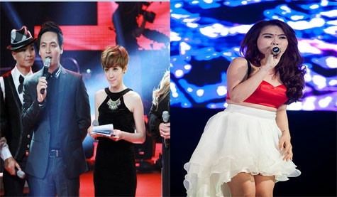 Yumi (áo đen bên trái) bị "ném đá" vì dẫn chương trình kiểu 'sách vở'