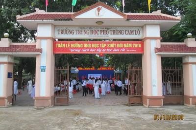 Việc mạt sát học sinh được cho rằng xảy ra tại giờ học của Trường Trung học phổ thông Cam Lộ (Quảng Trị). Ảnh: website nhà trường Việc mạt sát học sinh được cho rằng xảy ra tại giờ học của Trường Trung học phổ thông Cam Lộ (Quảng Trị). Ảnh: website nhà trường