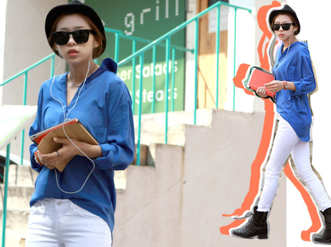 Kiểu áo thụng dài với phần cổ đổ về phía sau khiến cô nàng này cực ngầu. Xem thêm: Thời trang công sở / Bộ sưu tập váy xinh chào hè 2012. Kiểu áo thụng dài với phần cổ đổ về phía sau khiến cô nàng này cực ngầu. Xem thêm: Thời trang công sở / Bộ sưu tập váy xinh chào hè 2012.