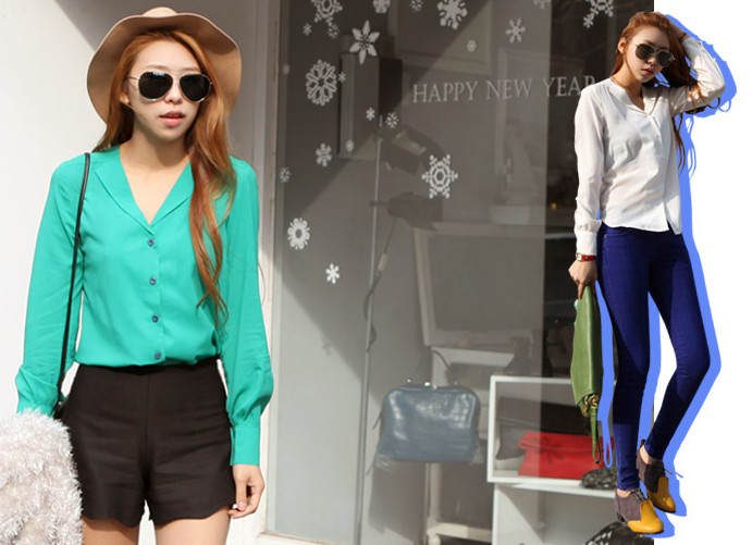 Áo sơ mi cổ bẻ chữ V trông cũng khá lạ mắt và thú vị. Xem thêm: Thời trang công sở / Bộ sưu tập váy xinh chào hè 2012. Áo sơ mi cổ bẻ chữ V trông cũng khá lạ mắt và thú vị. Xem thêm: Thời trang công sở / Bộ sưu tập váy xinh chào hè 2012.