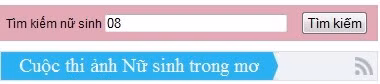 Gõ vào ô tìm kiếm nữ sinh họ tên hoặc số báo danh. Trong ảnh là ví dụ.