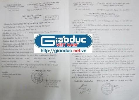 Ông Trần Văn Khâm chỉ được cấp phép xây dựng 2 tầng.... (Ảnh: Nhật Văn). Ông Trần Văn Khâm chỉ được cấp phép xây dựng 2 tầng.... (Ảnh: Nhật Văn).