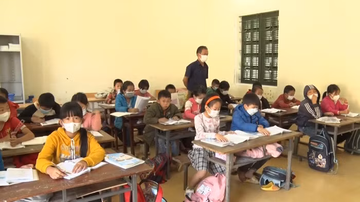 Học sinh trường Tiểu học Thanh Lâm (huyện Như Xuân) trong giờ học. Ảnh minh họa: Cổng thông tin điện tử huyện Như Xuân (Thanh Hóa)