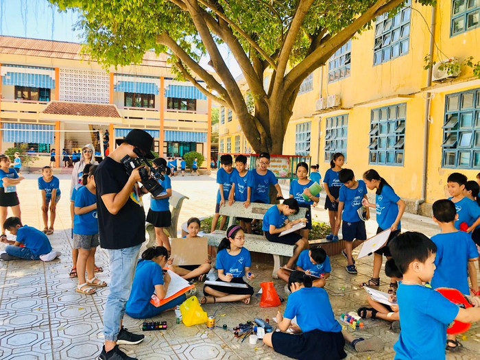 Hoạt động ngoài giờ lên lớp ở trường Tiểu học Nguyễn Tất Thành.