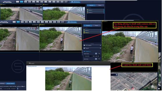 Hệ thống camera phát hiện cảnh báo đối tượng.