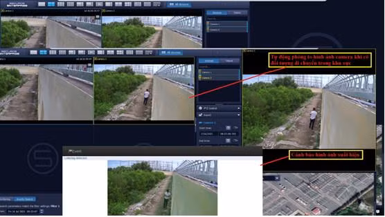 Hệ thống camera phát hiện cảnh báo đối tượng.