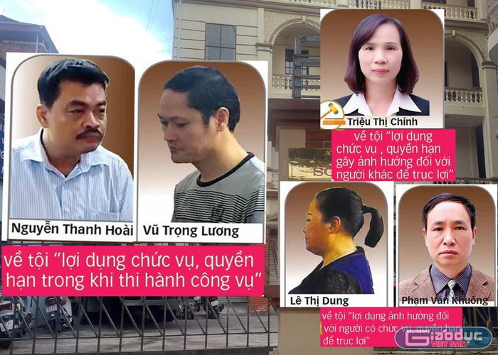 Các bị can trong vụ việc gian lận điểm thi tại Hà Giang năm 2018. (Đồ họa: Tùng Dương) Các bị can trong vụ việc gian lận điểm thi tại Hà Giang năm 2018. (Đồ họa: Tùng Dương)