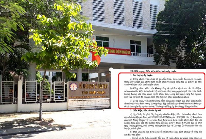 Sở Giáo dục và Đào tạo tỉnh Ninh Thuận và công văn số 61/KH-SGDĐT do ông Nguyễn Bá Ninh ký ban hành. (Ảnh: H.L)