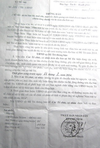 Thông báo của UBND xã có nhiều sai sót khiến người dân bức xúc. Thông báo của UBND xã có nhiều sai sót khiến người dân bức xúc.