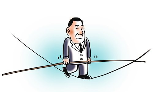 Tranh biếm họa Thời báo Hoàn Cầu minh họa cho bài xã luận &quot;nhắc nhở&quot; Singapore đầy ẩn ý. Nguồn: Thời báo Hoàn Cầu / Liu Rui.