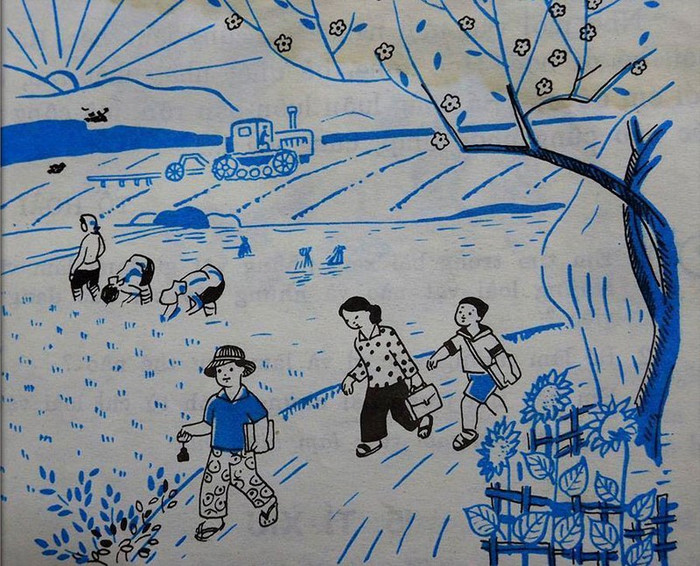 Tranh minh họa bài "Làm việc thật là vui" của nhà văn Tô Hoài. Ảnh: PLO. Tranh minh họa bài "Làm việc thật là vui" của nhà văn Tô Hoài. Ảnh: PLO.