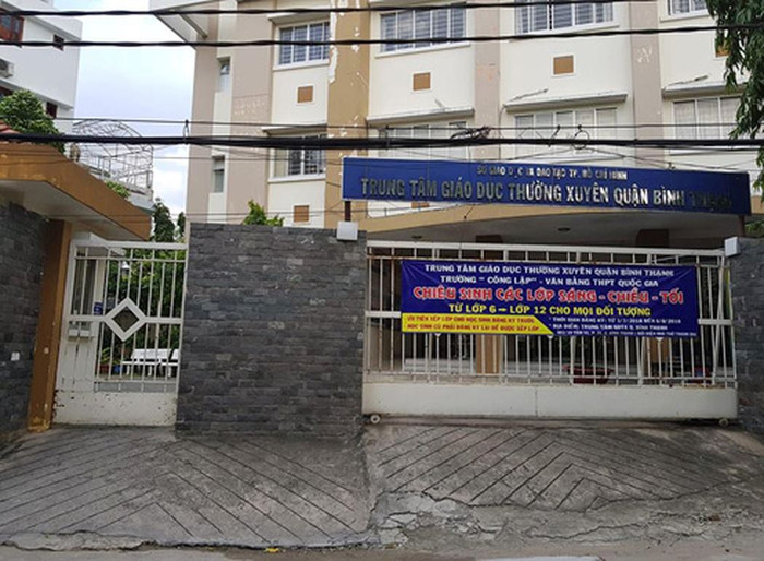 Trung tâm Giáo dục thường xuyên quận Bình Thạnh, Thành phố Hồ Chí Minh (ảnh: P.L) Trung tâm Giáo dục thường xuyên quận Bình Thạnh, Thành phố Hồ Chí Minh (ảnh: P.L)