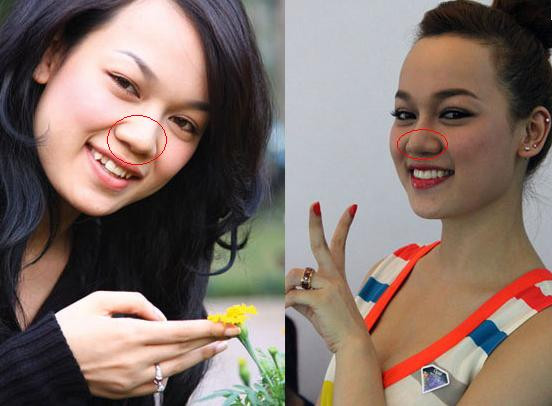 Hà Hoài Thu thẳng thắn thừa nhận mình có làm mũi, nhưng chỉ dừng lại ở đó chứ... không hơn. Mũi của cô giờ thon gọn và cao hơn trước. Ảnh: Internet. Hà Hoài Thu thẳng thắn thừa nhận mình có làm mũi, nhưng chỉ dừng lại ở đó chứ... không hơn. Mũi của cô giờ thon gọn và cao hơn trước. Ảnh: Internet.