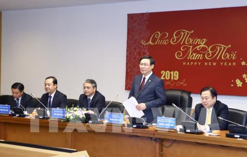 Phó Thủ tướng Vương Đình Huệ phát biểu. Ảnh: TTXVN Phó Thủ tướng Vương Đình Huệ phát biểu. Ảnh: TTXVN