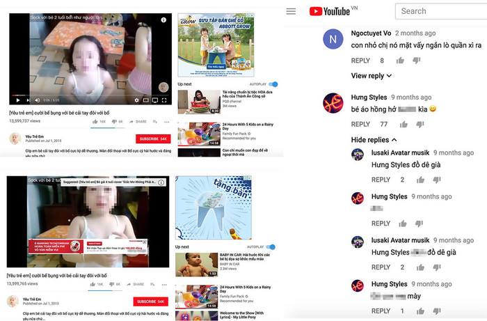 Những nội dung xấu, coment như vậy ảnh hưởng đến trẻ em rất lớn (Ảnh chụp màn hình). Những nội dung xấu, coment như vậy ảnh hưởng đến trẻ em rất lớn (Ảnh chụp màn hình).