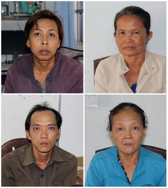 Các đối tượng trong đường dây buôn người sa lưới (Ảnh: ANHP) Các đối tượng trong đường dây buôn người sa lưới (Ảnh: ANHP)