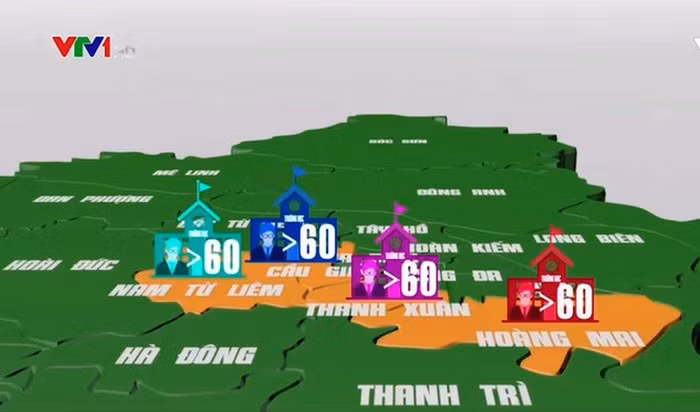 Sĩ số bình quân lớp 1 các trường tiểu học công lập tại một số quận nội thành Hà Nội năm học 2018-2019, nếu không có hệ thống trường tư thục, con số này còn lớn hơn. Ảnh: VTV.vn.