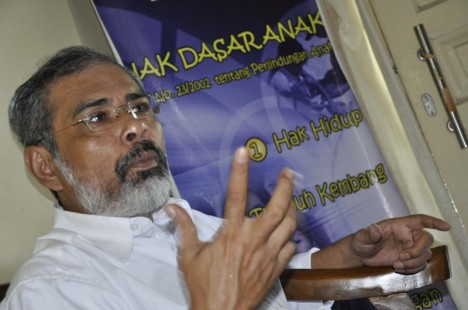 Chủ tịch Ủy ban quốc gia bảo vệ trẻ em Indonesia, ông Arist Merdeka Sirait