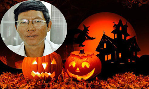 Chuyên gia Nguyễn Quốc Cường và hình ảnh của đêm lễ hội Halloween. (Ảnh: H.L) Chuyên gia Nguyễn Quốc Cường và hình ảnh của đêm lễ hội Halloween. (Ảnh: H.L)