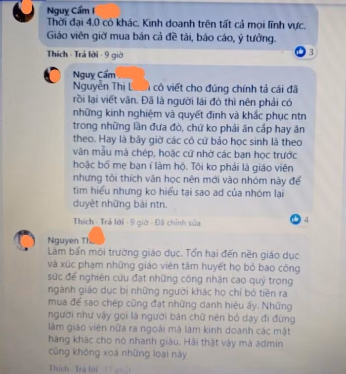 Những lời bất bình sau những status quảng cáo của người bán (Ảnh chụp từ màn hình)