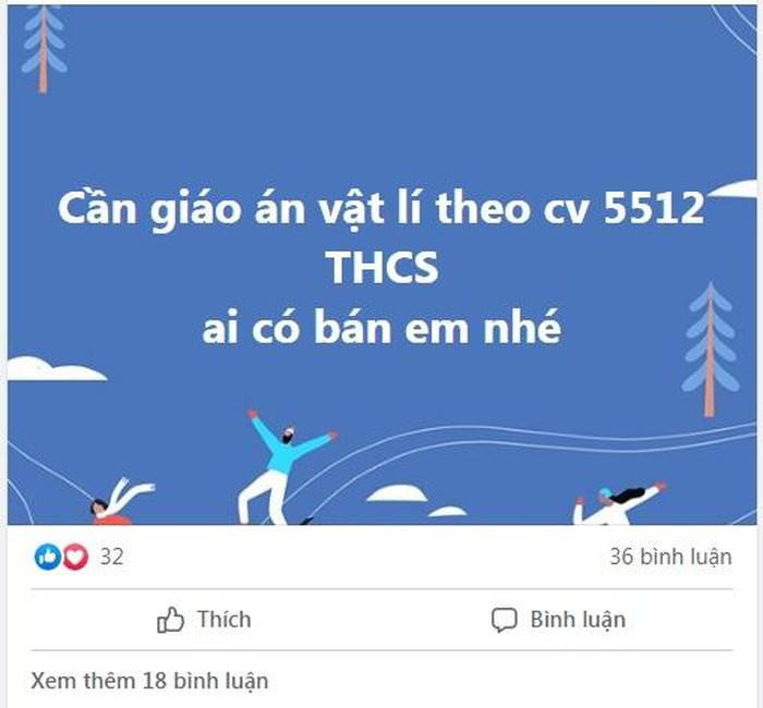 Đã hình thành “hợp tác xã” soạn giáo án để bán. (Ảnh chụp màn hình). Đã hình thành “hợp tác xã” soạn giáo án để bán. (Ảnh chụp màn hình).