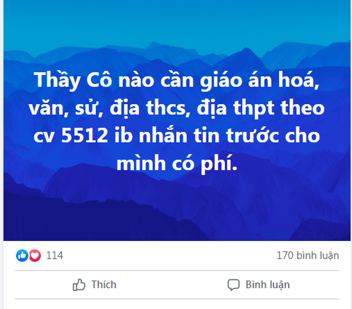 Giáo án được rao bán, sau một ngày đã có 576 “đơn hàng". (Ảnh chụp màn hình). Giáo án được rao bán, sau một ngày đã có 576 “đơn hàng". (Ảnh chụp màn hình).