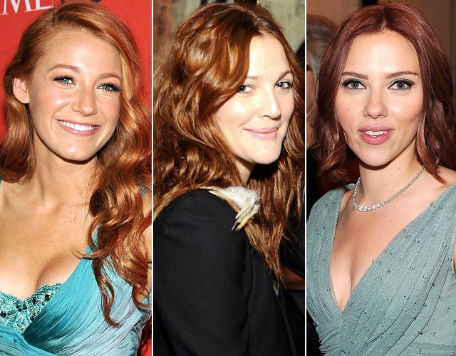 Những kiều nữ tóc vàng Blake Lively, Drew Barrymore và Scarlett Johansson cùng chuyển sang tông màu đỏ để thay đổi hình ảnh của họ. Những kiều nữ tóc vàng Blake Lively, Drew Barrymore và Scarlett Johansson cùng chuyển sang tông màu đỏ để thay đổi hình ảnh của họ.