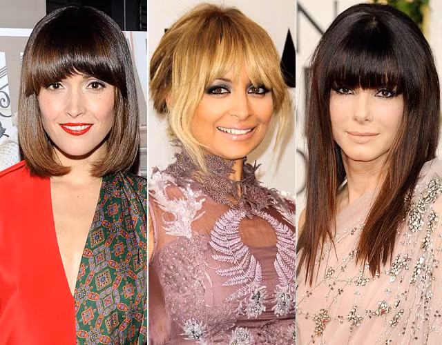 Tóc mái bằng trẻ trung, gợi cảm trở lại với nhiều ngôi sao lớn như: Rose Byrne, Nicole Richie và Sandra Bullock.