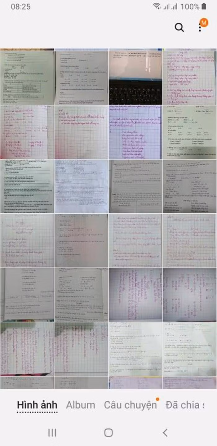 Học sinh không đến trường nhưng giáo viên hằng ngày vẫn phải gửi bài qua tin nhắn thế này (Ảnh: Phan Tuyết)