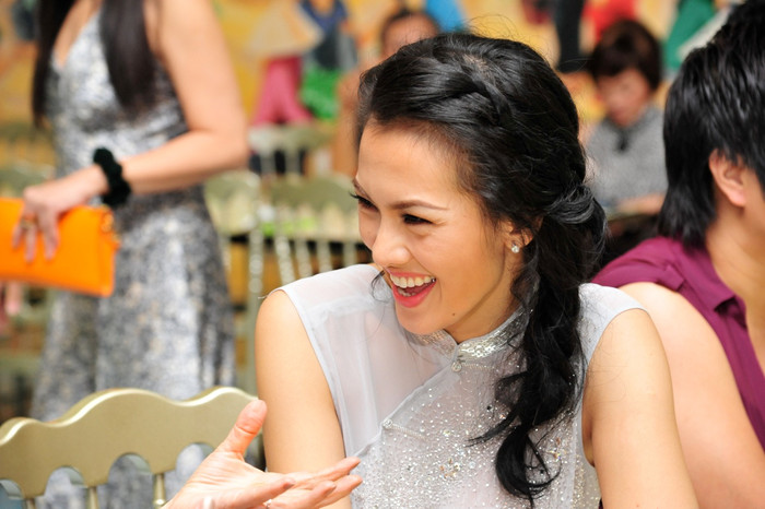 Cận cảnh nụ cười rạng rỡ của người mẫu Anh Thư.