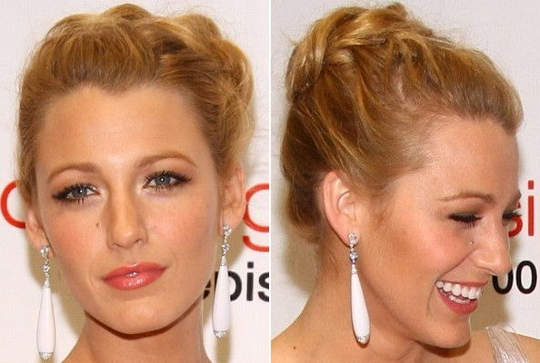 Blake Lively thật xinh đẹp, nữ tính với kiểu đầu búi đơn giản mà tinh tế này.