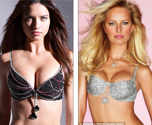 Adriana Lima và Karolina Kurkova từng vinh dự được diện chiếc áo lót lộng lẫy này.