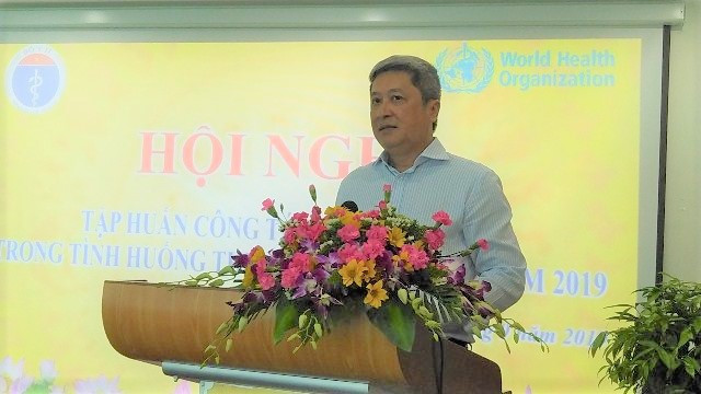 Thứ trưởng Bộ Y tế, Nguyễn Trường Sơn phát biểu tại hội nghị. (Ảnh Cổng thông tin Bộ Y tế) Thứ trưởng Bộ Y tế, Nguyễn Trường Sơn phát biểu tại hội nghị. (Ảnh Cổng thông tin Bộ Y tế)