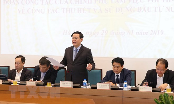 Phó Thủ tướng Vương Đình Huệ phát biểu. Ảnh: TTXVN