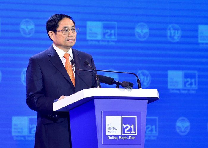 Thủ tướng Chính phủ Phạm Minh Chính phát biểu tại sự kiện. Ảnh: VGP Thủ tướng Chính phủ Phạm Minh Chính phát biểu tại sự kiện. Ảnh: VGP