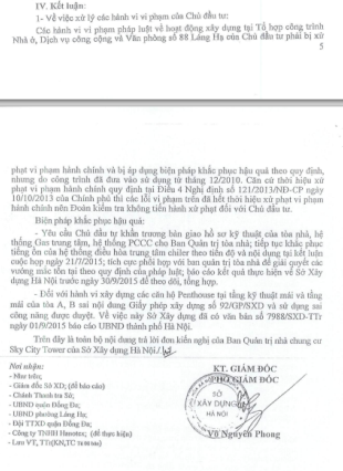 Kết luận của Sở Xây dựng Hà Nội đã chỉ rõ những sai phạm của Hanotex và yêu cầu chủ đầu tư khắc phục... Kết luận của Sở Xây dựng Hà Nội đã chỉ rõ những sai phạm của Hanotex và yêu cầu chủ đầu tư khắc phục...