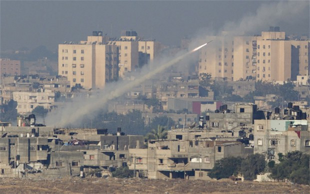 Tên lửa Israel phóng vào khu vực Dải Gaza Tên lửa Israel phóng vào khu vực Dải Gaza