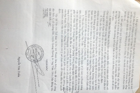 Thông báo của Sở Văn hóa tỉnh Thanh Hóa. (Ảnh: Duy Phong) Thông báo của Sở Văn hóa tỉnh Thanh Hóa. (Ảnh: Duy Phong)