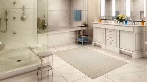 Phòng tắm gọn gàng.