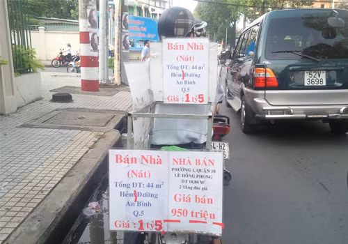 Kinh doanh bất động sản "di động". Ảnh: Vũ Thế Dân.