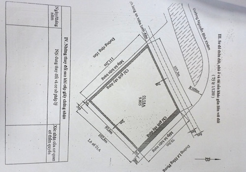 Sơ đồ thửa đất 9.805m2 mà Ngân hàng OCB định âm thầm bán cho VAMC. Ảnh: Duy Phong