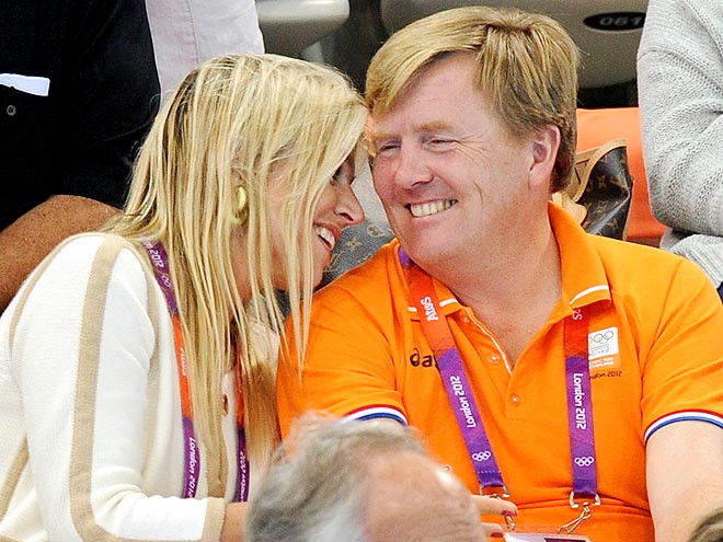 Hoàng tử Hà lan Willem Alexander và vợ, công nương Maxima tại Trung tâm thể thao dưới nước.