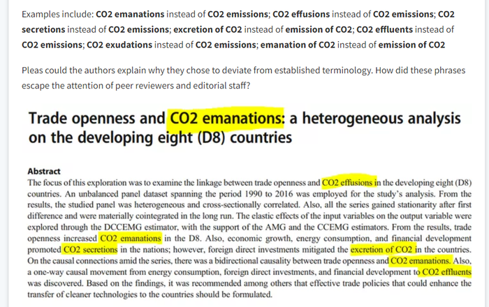 Phản biện về bài báo "Trade openness and CO2 emanations: a heterogeneous analysis on the developing eight (D8) countries" được đăng tải trên trang PubPeer. Ảnh chụp màn hình Screenshot 2024-05-10 021232.png