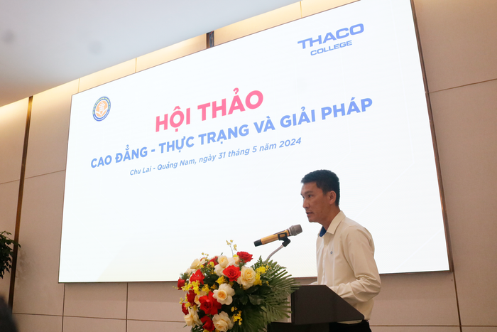 Ông Đỗ Minh Tâm - Tổng Giám đốc THACO INDUSTRIES . Ảnh: Doãn Nhàn GDVN-Hoithao cao đẳng (3).png