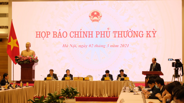 Toàn cảnh buổi họp báo. Ảnh: LC Toàn cảnh buổi họp báo. Ảnh: LC