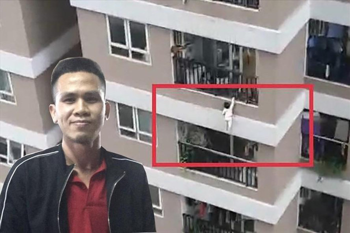 Anh Nguyễn Ngọc Mạnh và cháu bé được cứu thần kỳ ngày 28/2. Ảnh: laodong.vn Anh Nguyễn Ngọc Mạnh và cháu bé được cứu thần kỳ ngày 28/2. Ảnh: laodong.vn